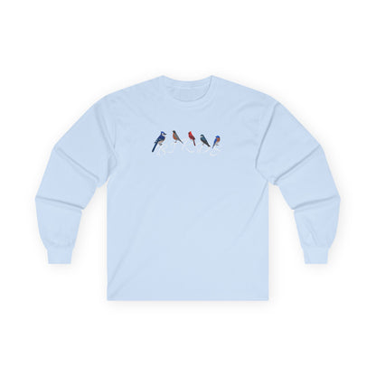 Birds Blue Jay Robin Cardinal Tree Swallow Bluebird Birding & Birdwatching Bird Cotton Long Sleeve T-Shirt