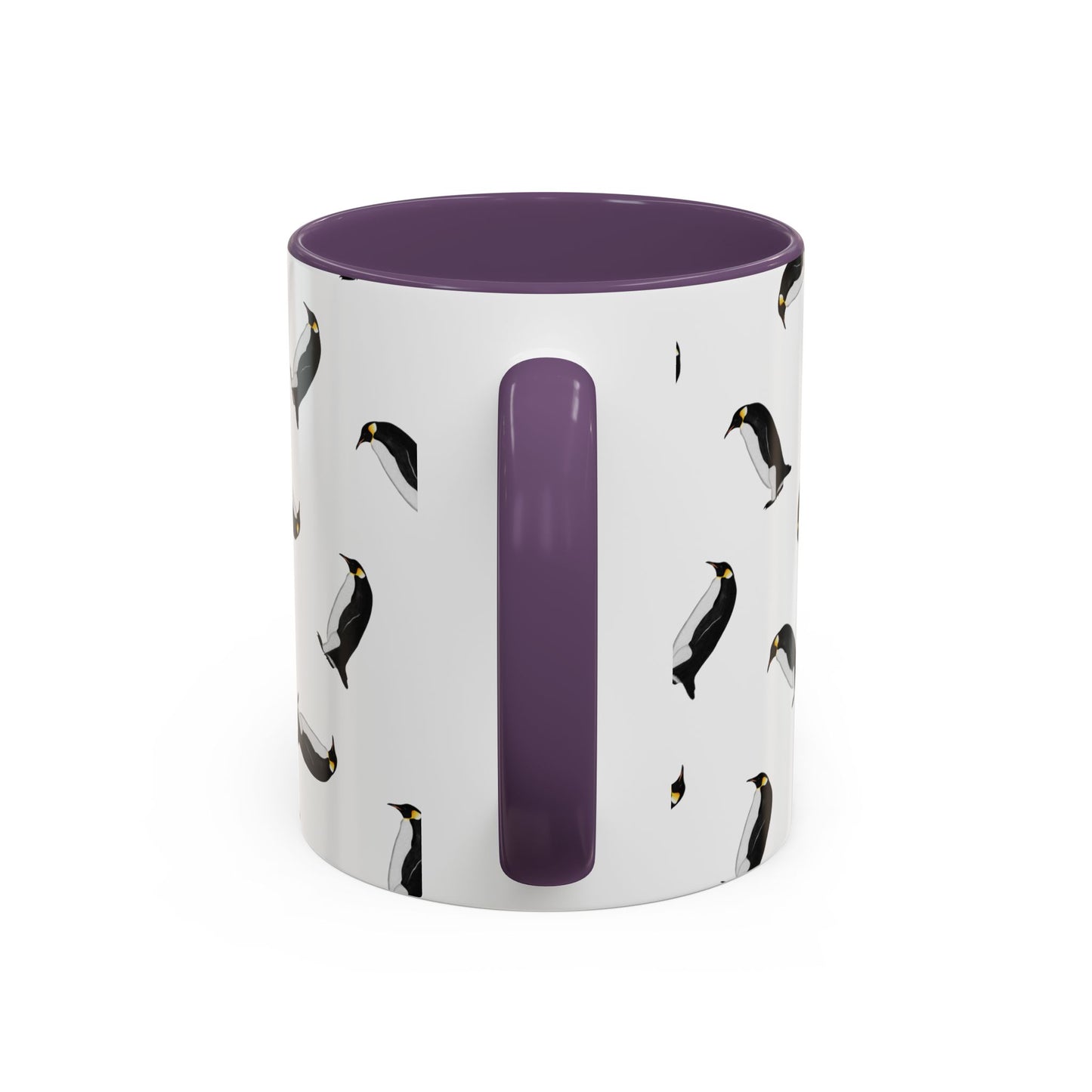Pinguin Tasse mit Streumuster | Vogelmotiv Kaffeebecher für Vogelbeobachter & Naturfreunde – Accent Coffee Mug,