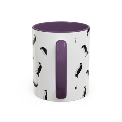 Pinguin Tasse mit Streumuster | Vogelmotiv Kaffeebecher für Vogelbeobachter & Naturfreunde – Accent Coffee Mug,