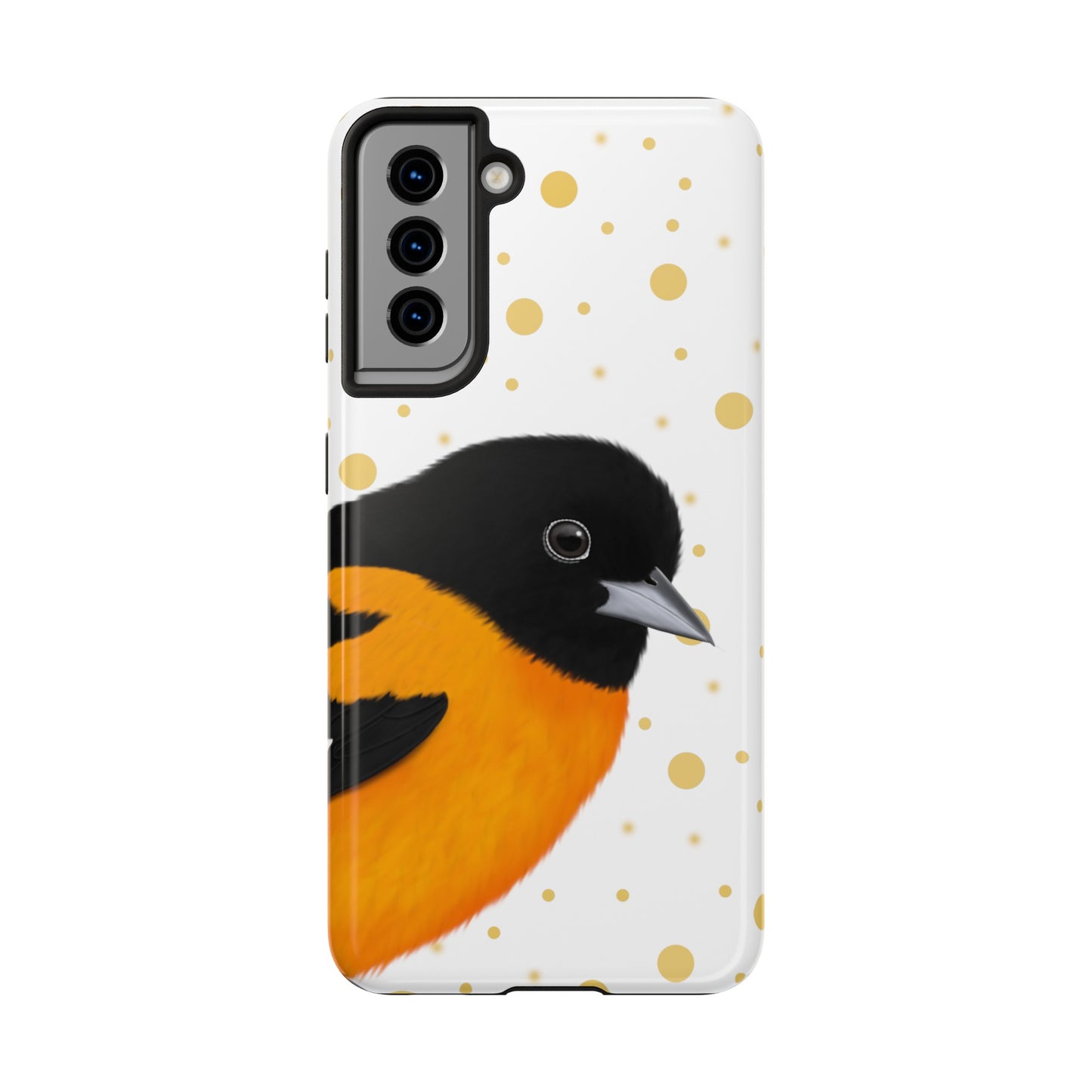 Baltimore Oriole Bird Art Tough Phone Case White