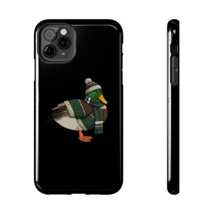 鳥のアートが描かれたマラードの二層式iPhoneケース – 鳥類学者や鳥愛好家へのプレゼントに最適