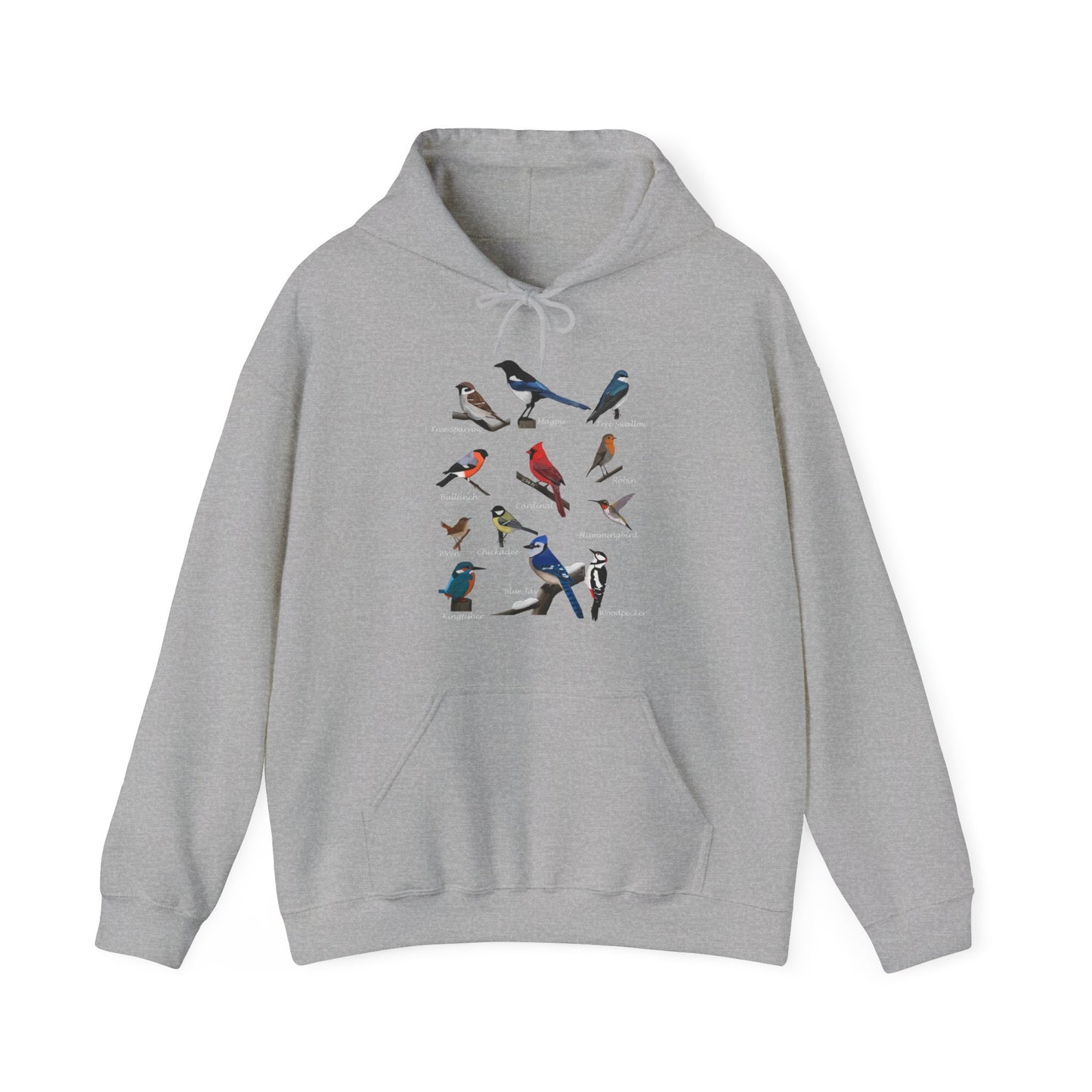 Garden Birds Cardinal Blue Jay Bullfinch Hoodie - jz.birds