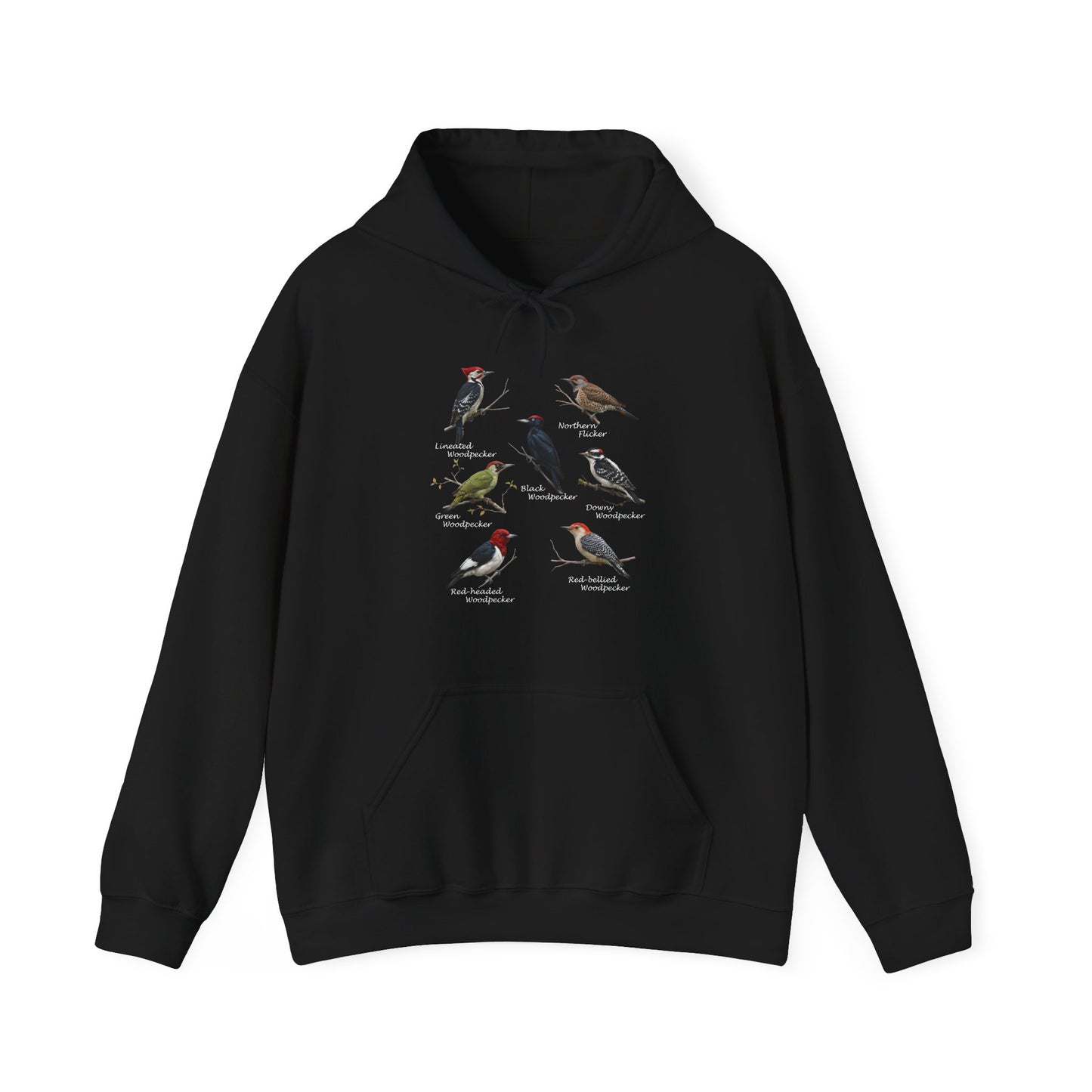 Woodpecker Hoodie – bird lover black