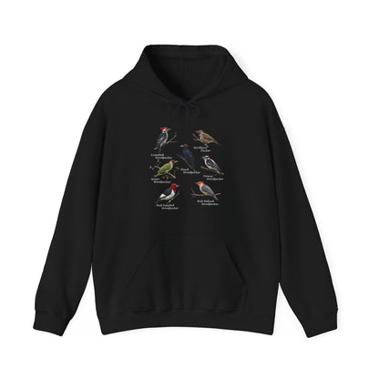 Woodpecker Hoodie – bird lover black