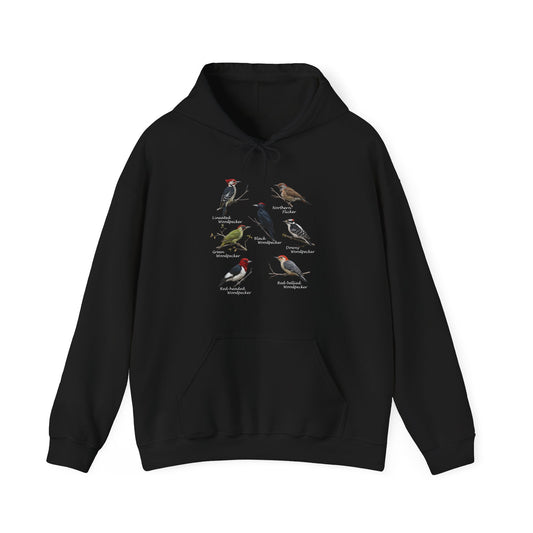 Woodpecker Hoodie – bird lover black