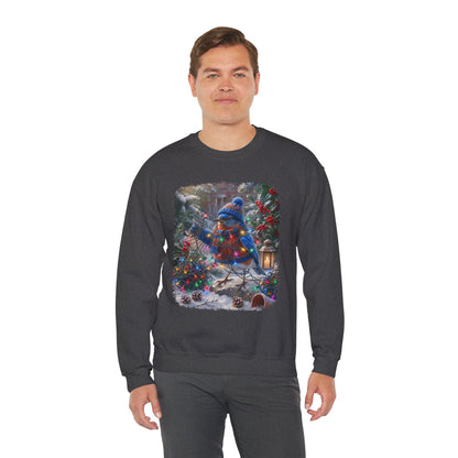 Eastern Bluebird Christmas Sweatshirt – Tangled Lights Winter Crewneck