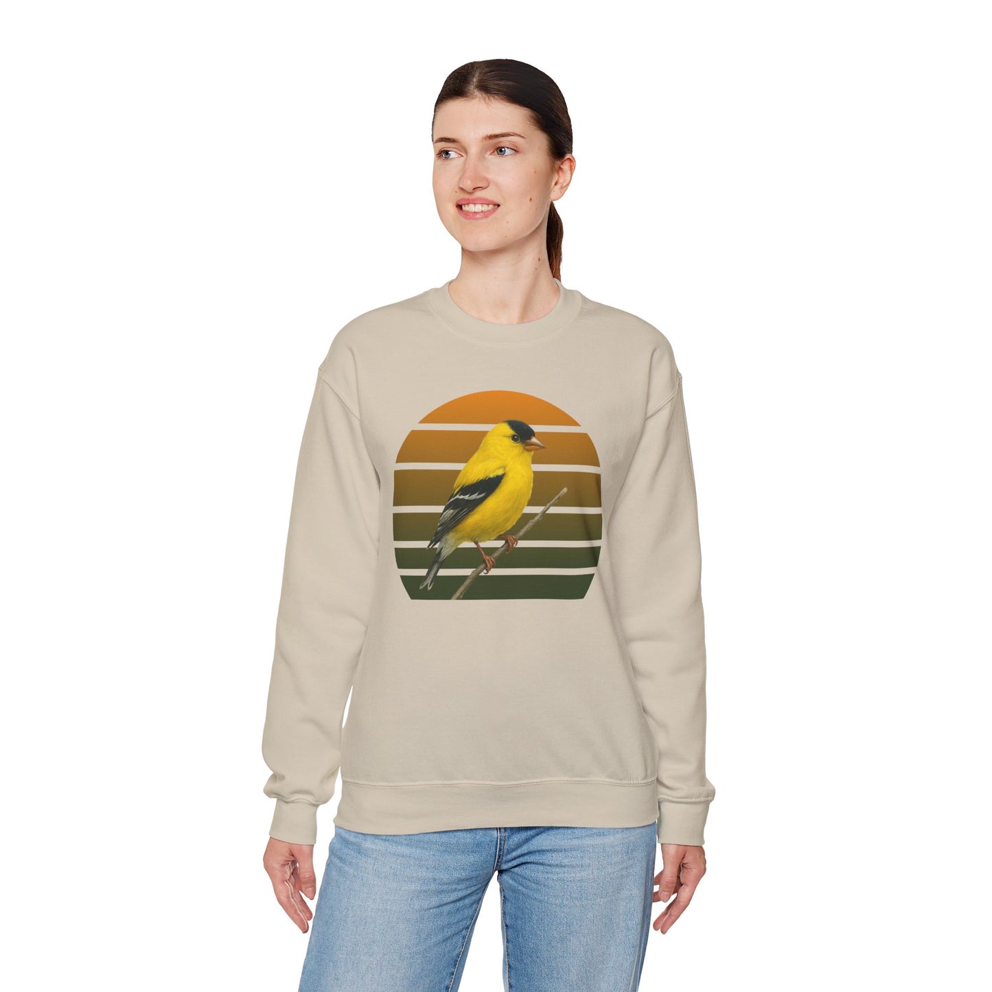 American Goldfinch Sweatshirt | Unisex Bird Lover Pullover | Wildlife Birder Gift | Songbird Crewneck