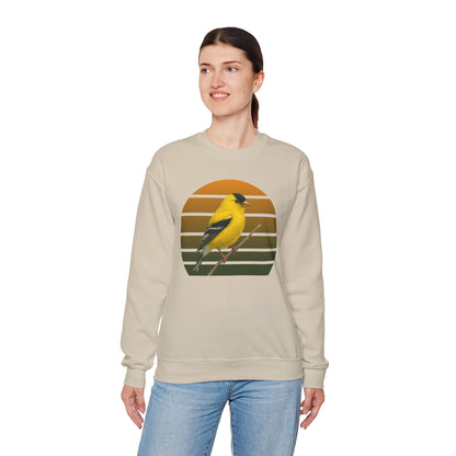 American Goldfinch Sweatshirt | Unisex Bird Lover Pullover | Wildlife Birder Gift | Songbird Crewneck