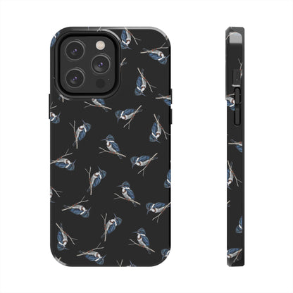 Belted Kingfisher iPhone Case Black – Premium Tough Phone Cover for Bird Lovers