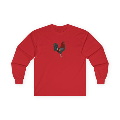 Rooster Birding & Birdwatching Bird Cotton Long Sleeve T-Shirt