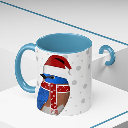 Bluebird Christmas Bird Coffee Mug