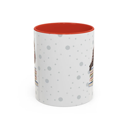 Cute Owl on Books Teacher Mug – Two-Tone Classroom Coffee Cup