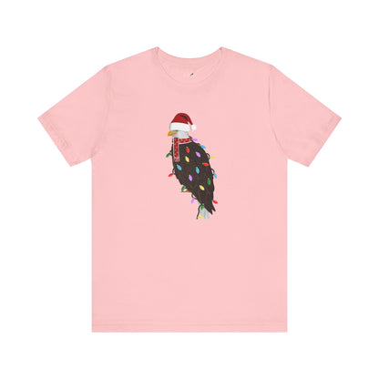 Bald Eagle with Fairy Lights Christmas Bird T-Shirt