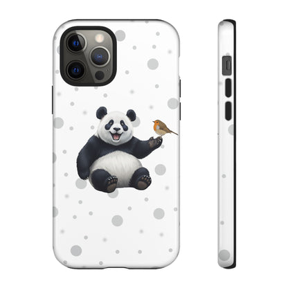 Rotkehlchen mit Panda iPhone & Google Pixel Tiermotiv Handyhülle - Tierisch guter Schutz