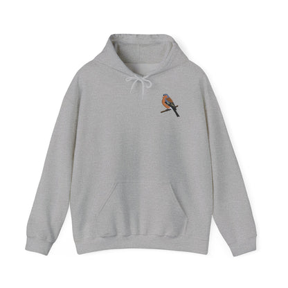 Buchfink Kapuzenpullover – Dezenter Vogel-Hoodie mit kleinem Brustmotiv für Naturfreunde