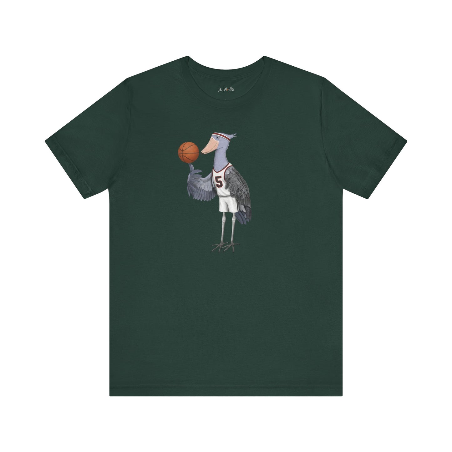 ハシビロコウの面白いバスケットボール鳥Tシャツ - ユニークなバスケットボールファンへのギフト - 選手とファンのための柔らかいユニセックスTシャツ