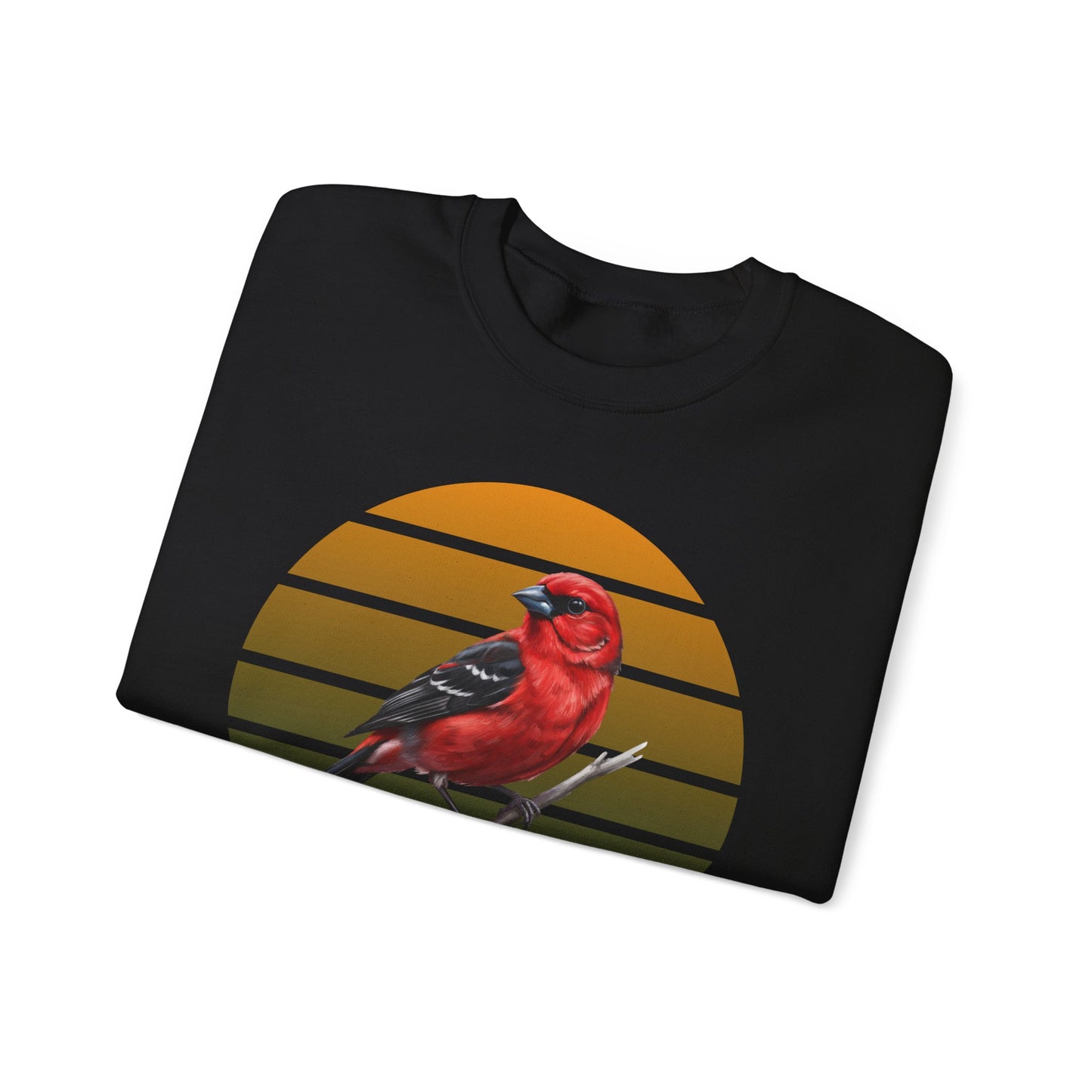 Scarlet Tanager Sweatshirt | Bird Watcher Crewneck | Unisex Songbird Gift for Bird Lovers