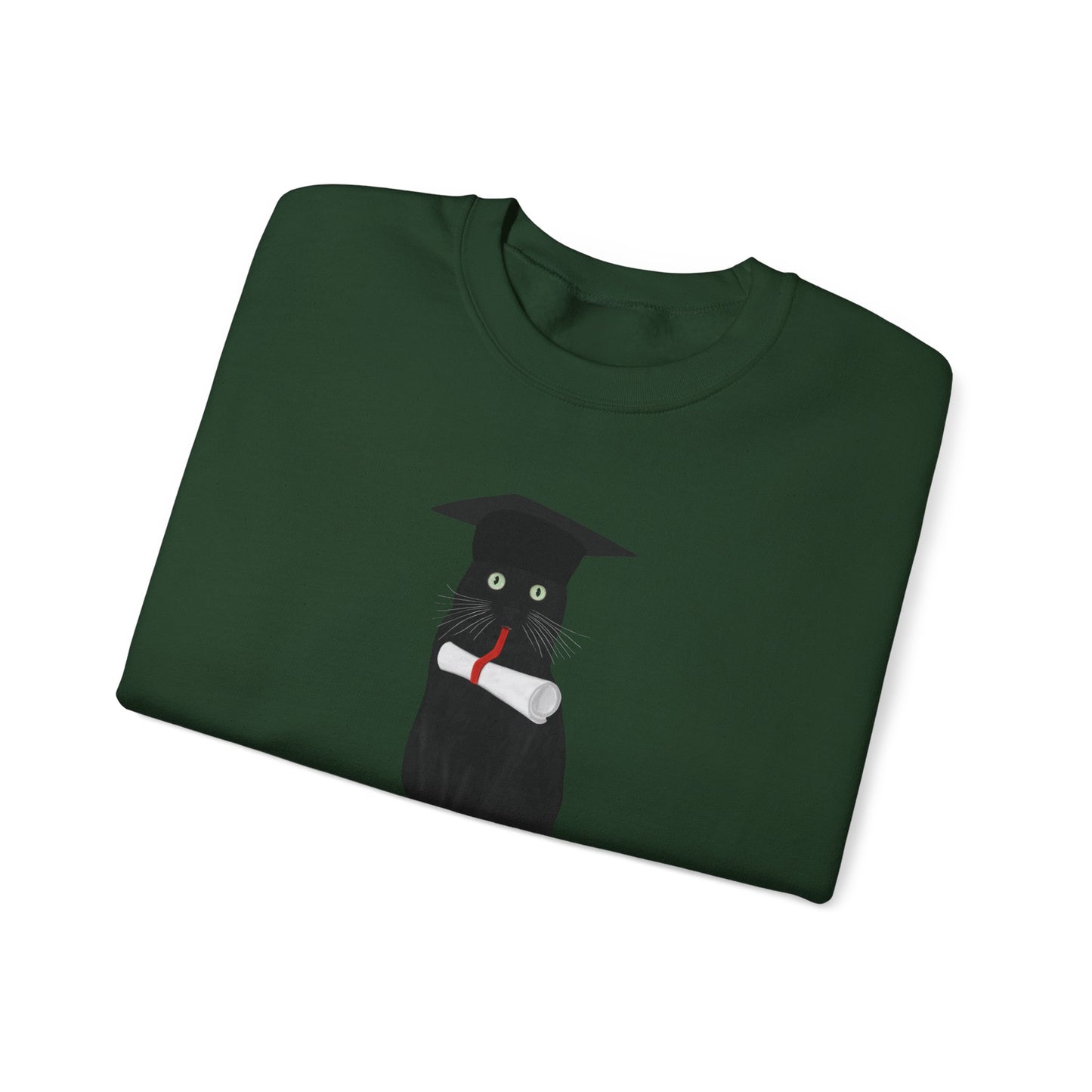 Black Cat Graduate Cat Lover Graduation Sweatshirt