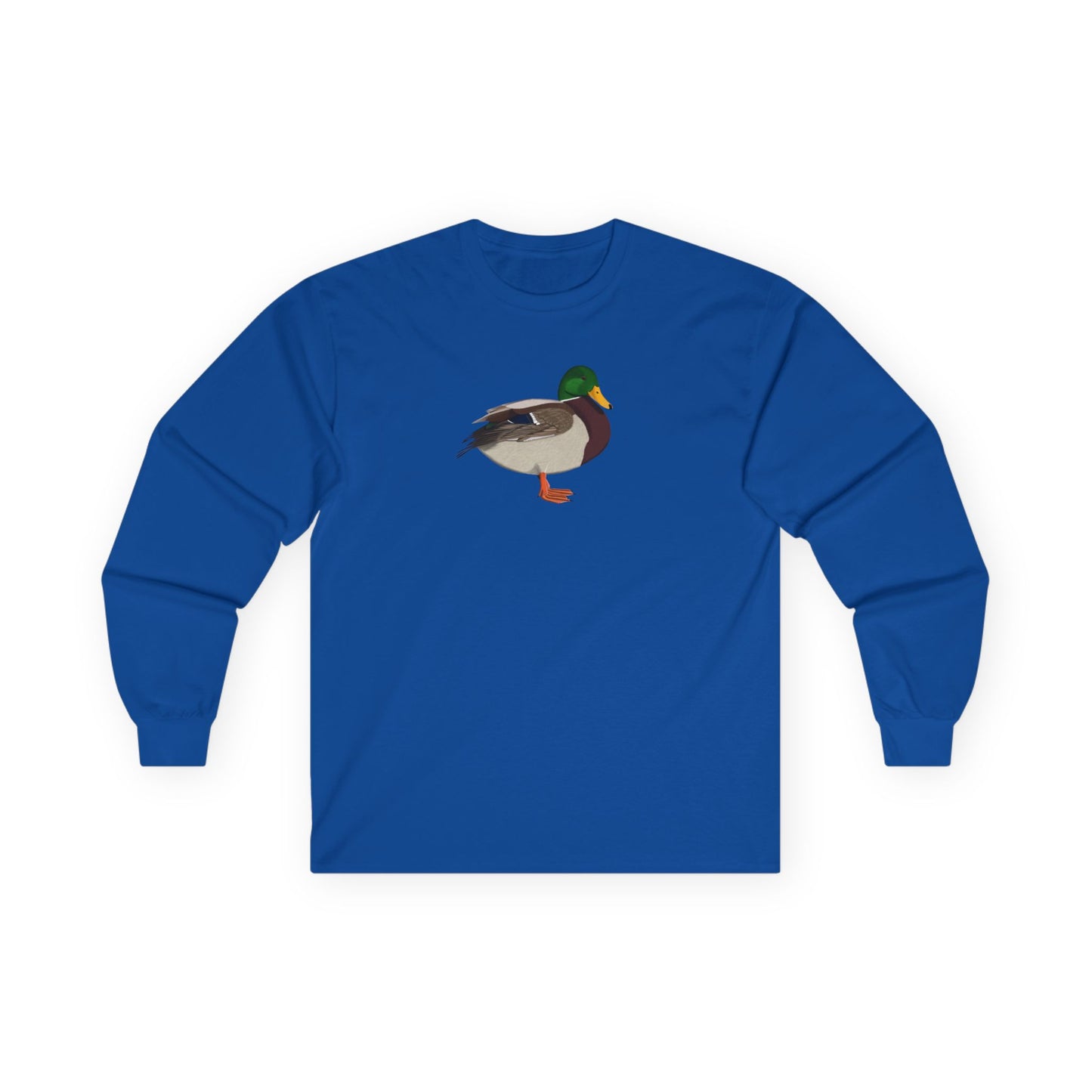 Mallard Birding & Birdwatching Bird Cotton Long Sleeve T-Shirt