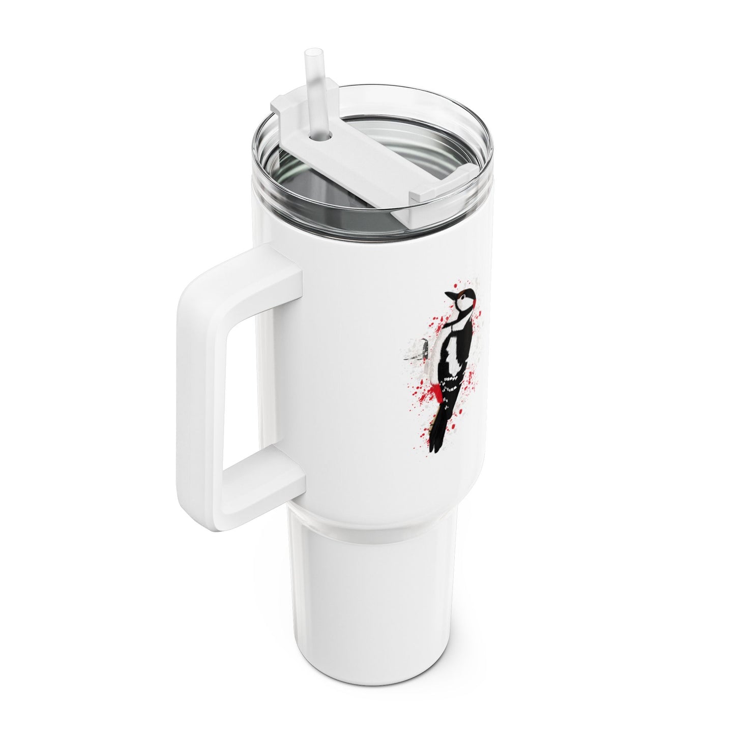 Buntspecht Thermo-Tumbler 40oz (1,2L) – Edelstahl Isolierbecher für Vogelbeobachter