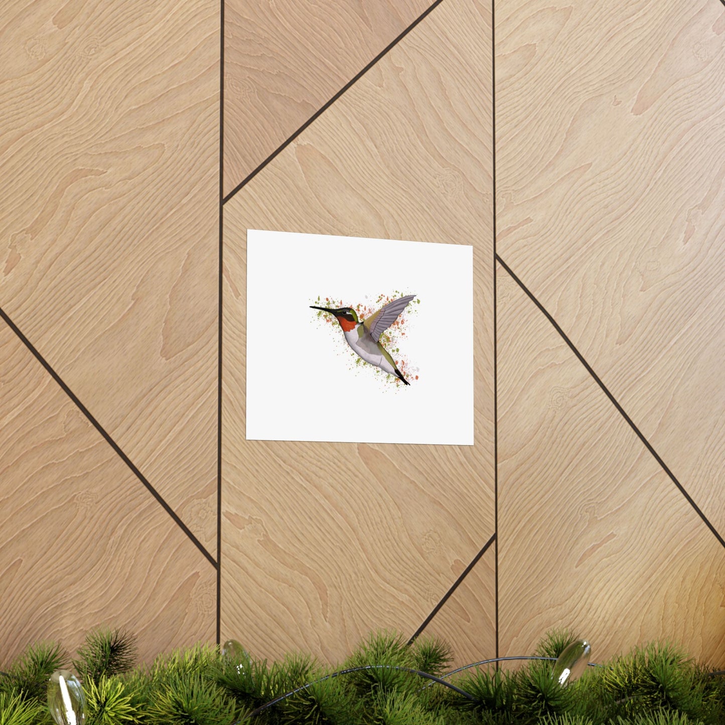 Hummingbird Bird Artwork Matte Poster