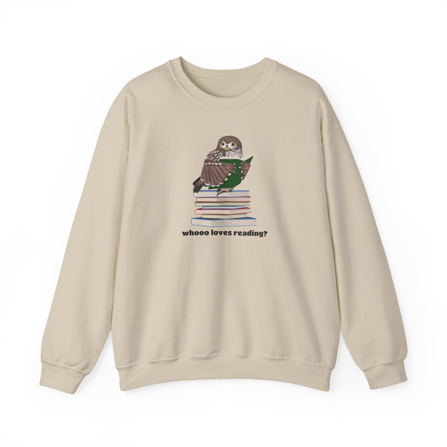 Whooo Loves Reading Owl Teacher Sweatshirt – Cozy Librarian & Book Lover Crewneck