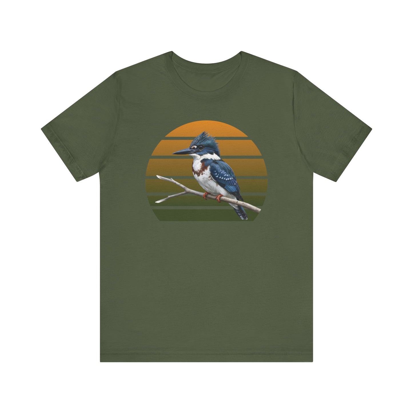 Belted Kingfisher Premium T-Shirt | Unique Birdwatcher & Birder Gift by jz.birds