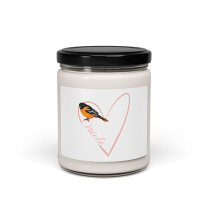 Oriole Scented Soy Candle Bird with Heart 9oz