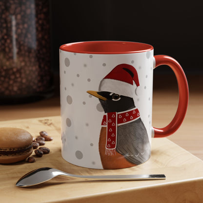 Robin Christmas Bird Coffee Mug