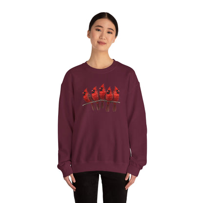 Cardinals Sweatshirt | Bird Watcher Crewneck | Unisex Songbird Gift for Bird Lovers