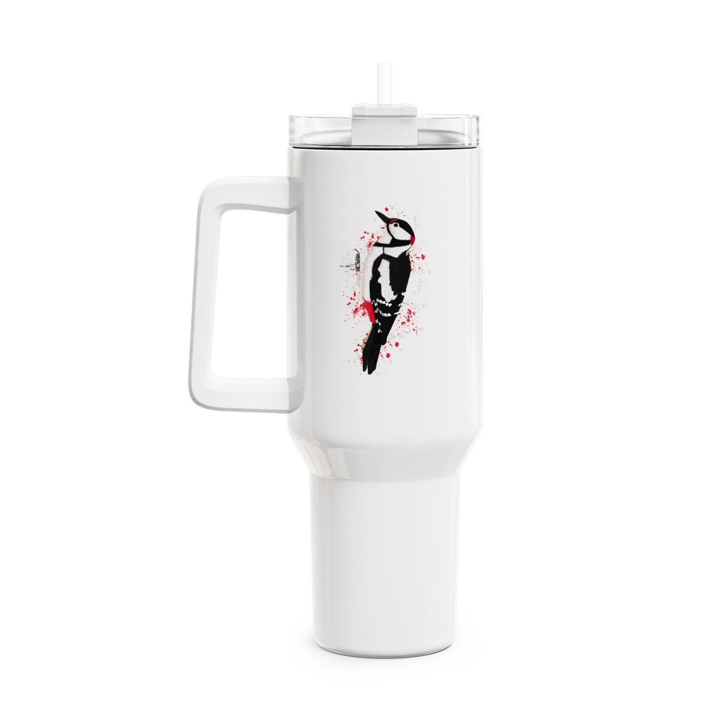 Buntspecht Thermo-Tumbler 40oz (1,2L) – Edelstahl Isolierbecher für Vogelbeobachter