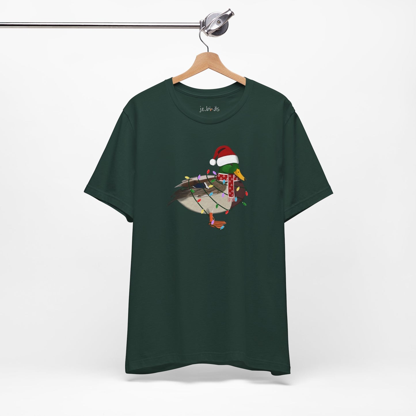 Mallard with Fairy Lights Christmas Bird T-Shirt