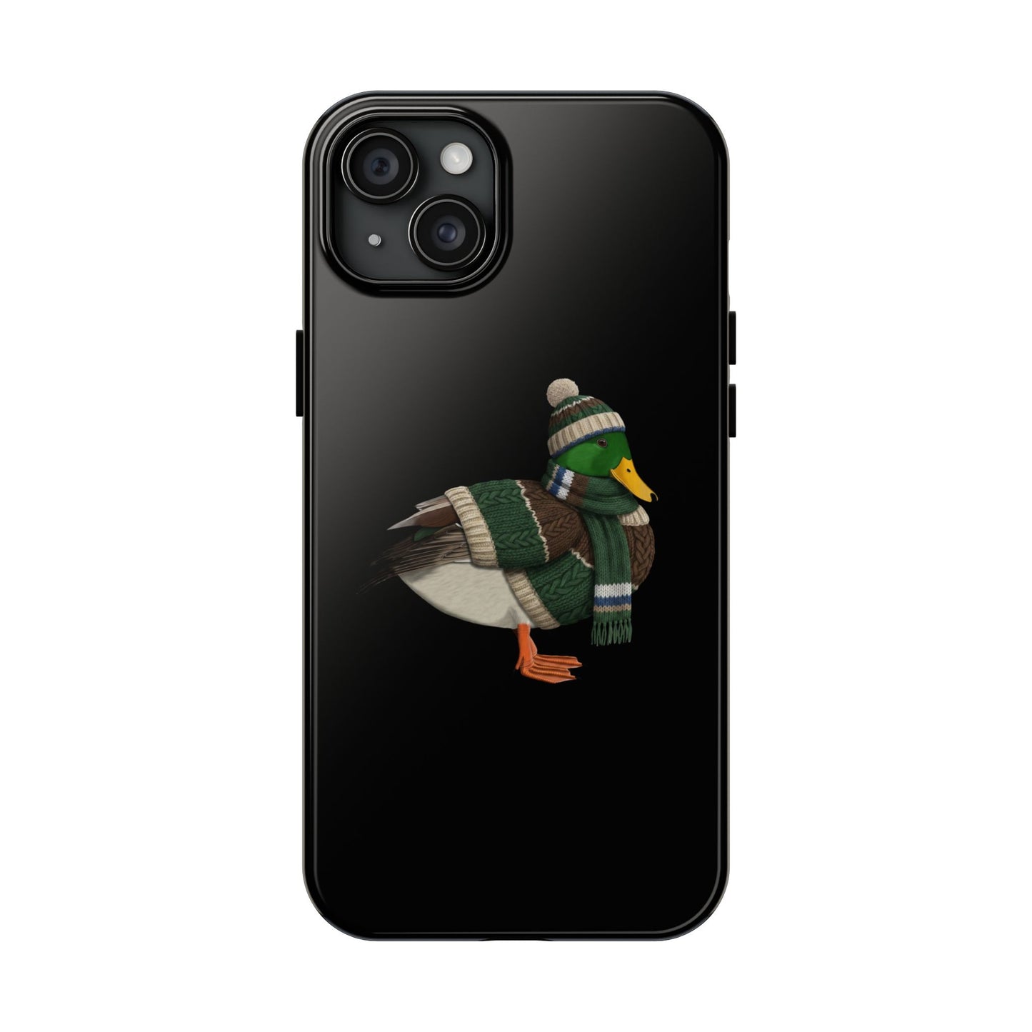 鳥のアートが描かれたマラードの二層式iPhoneケース – 鳥類学者や鳥愛好家へのプレゼントに最適