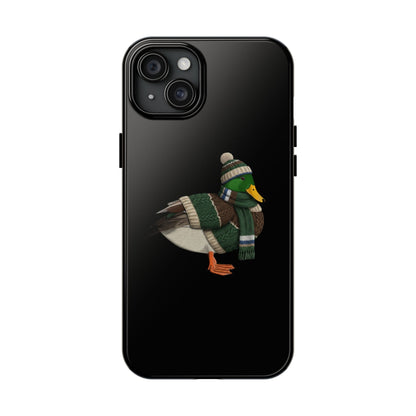 鳥のアートが描かれたマラードの二層式iPhoneケース – 鳥類学者や鳥愛好家へのプレゼントに最適