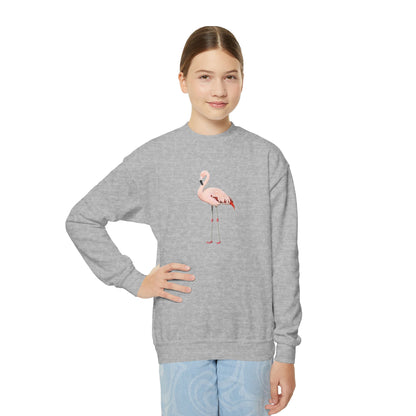 Flamingo Bird Birdwatching Youth Crewneck Sweatshirt