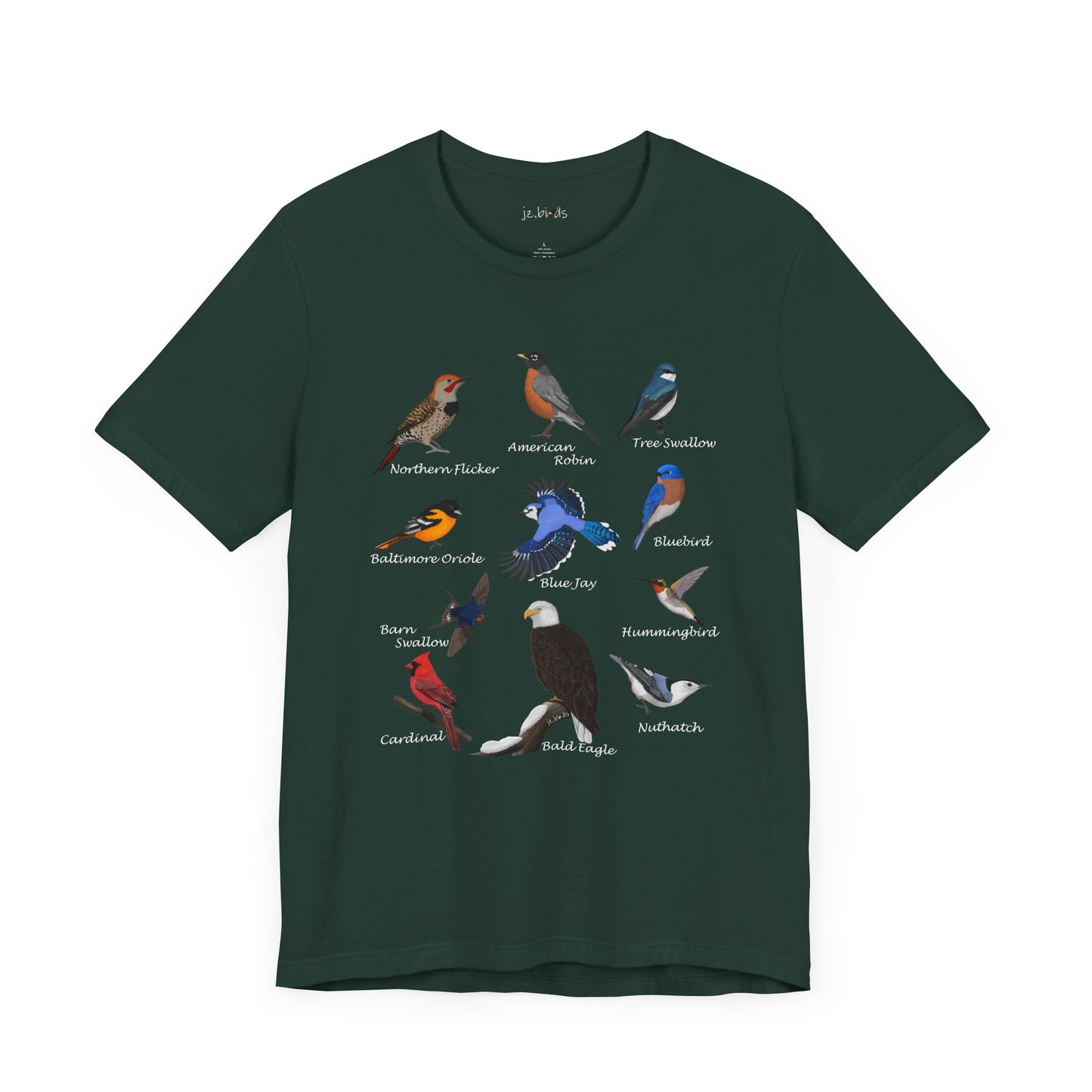 Blue Jay Cardinal Hummingbird Robin Bald Eagle Birding & Birdwatching Bird T-Shirt