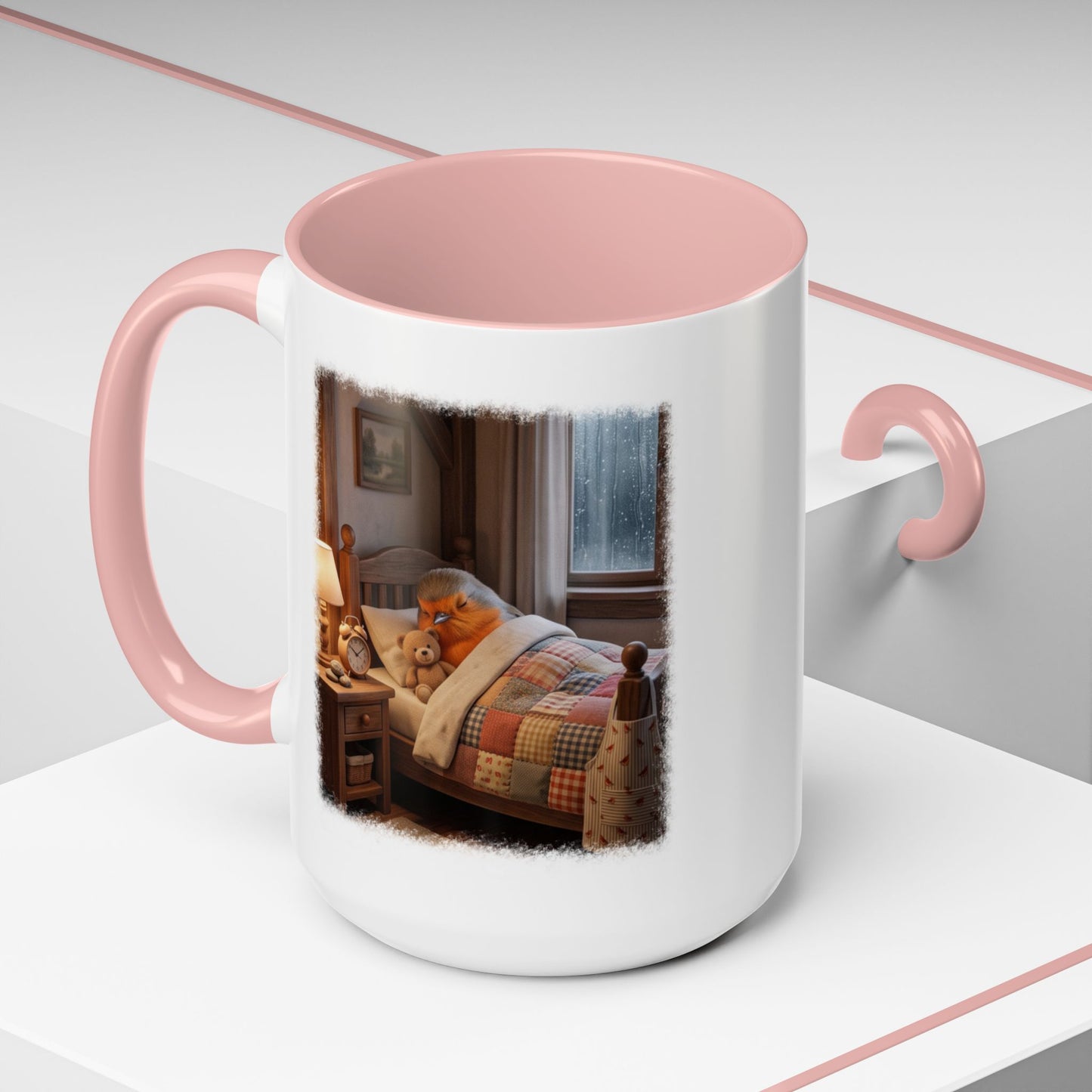 Robin Rosi Sleeping in Bed Mug for Bird Lovers