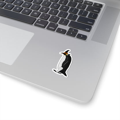 Penguin Halloween Witch Hat Bird Sticker