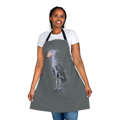 Shoebill Bird Art Apron Dark Grey