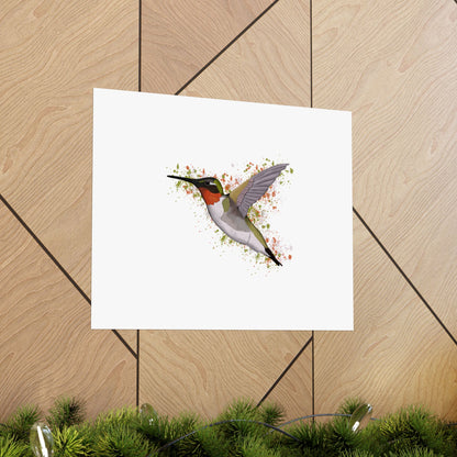 Hummingbird Bird Artwork Matte Poster