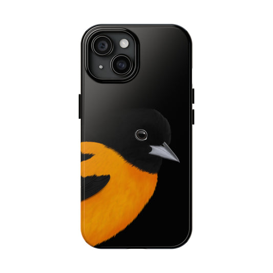 Baltimore Oriole Bird Art Tough Phone Case Black