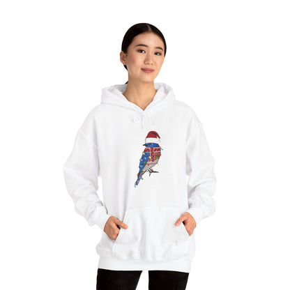 Bluebird with Fairy Lights Christmas Bird Hoodie