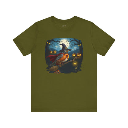 American Robin Halloween Bird T-Shirt - Spooky Halloween Costume for Bird Lovers