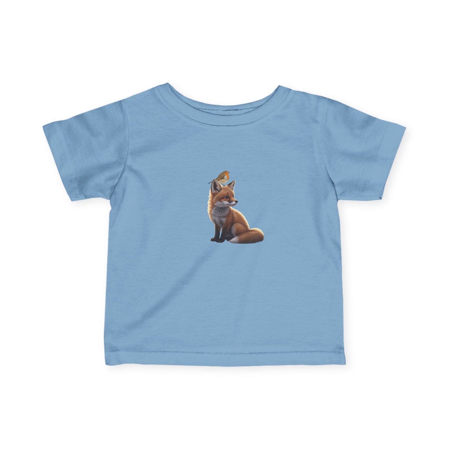 Fox and Bird Baby & Toddler T-Shirt with Robin