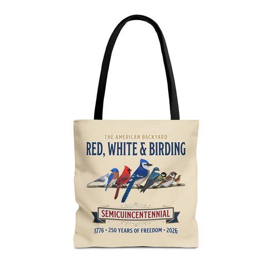 Red, White & Birding Vintage Tote Bag | US 250th Anniversary