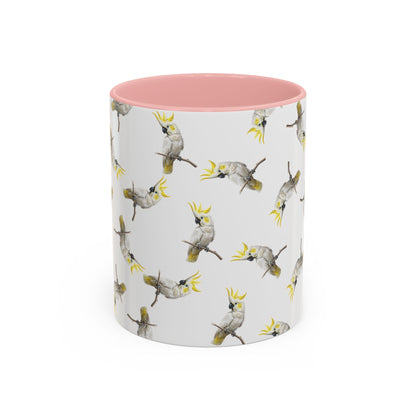 Kakadu Tasse mit Streumuster | Vogelmotiv Kaffeebecher für Vogelbeobachter & Naturfreunde