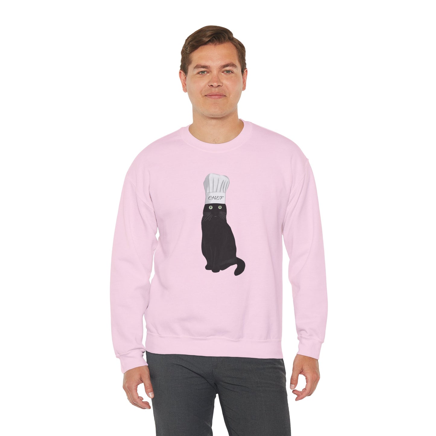 Black Cat Kitchen Chef Cat Lover Sweatshirt