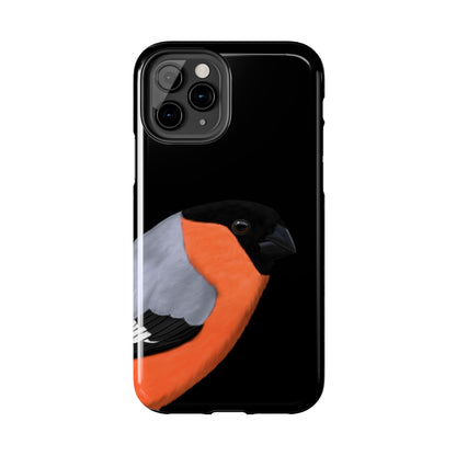 Bullfinch Bird Art Tough Phone Case Black