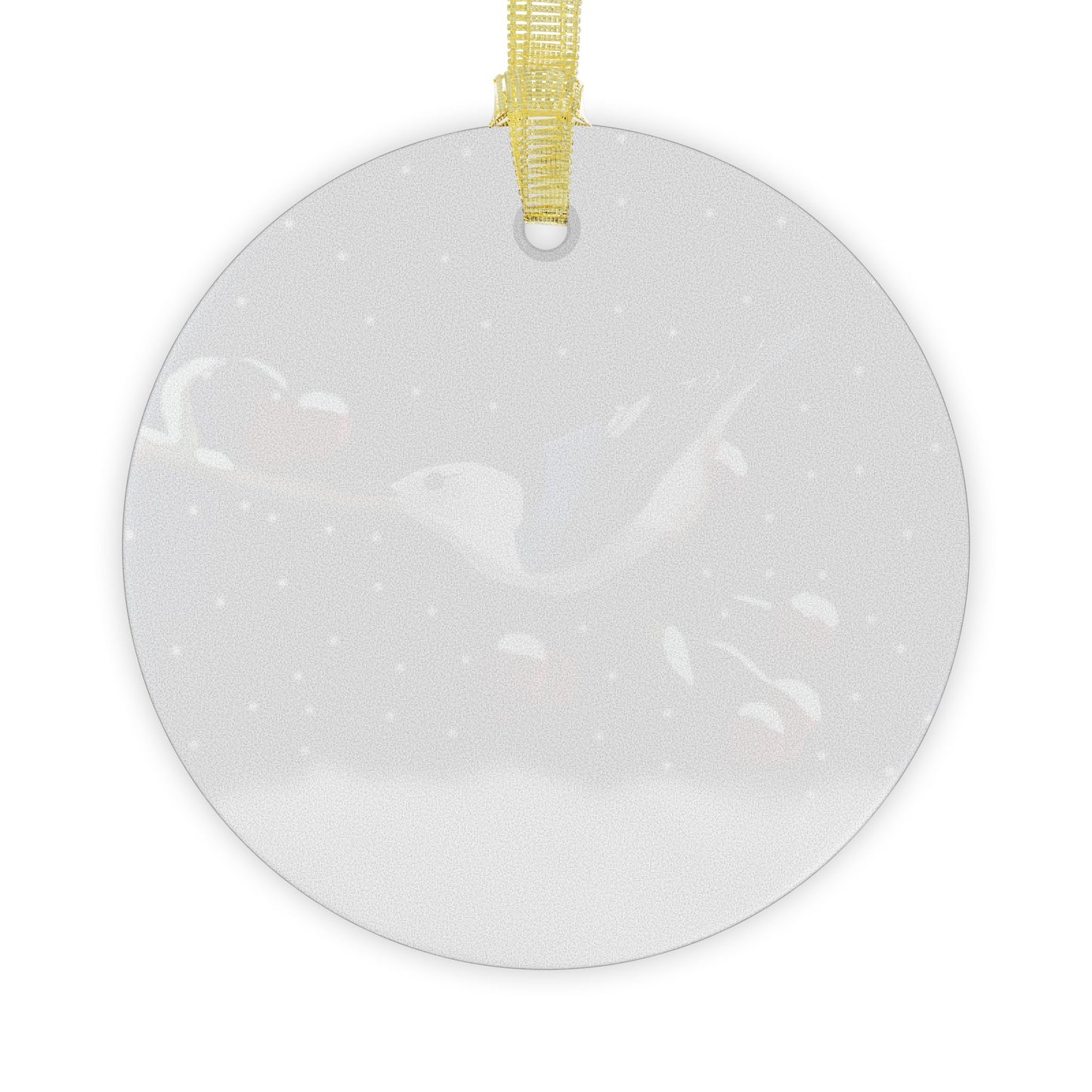 Nuthatch on a Winter Branch Christmas Bird Glass Ornament