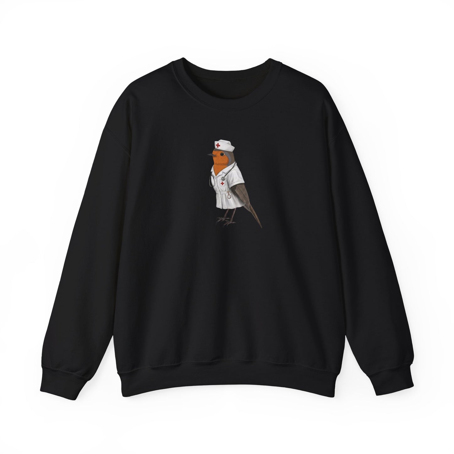 The Nurse Robin Sweatshirt - Cute Bird in Scrubs | RN & Nursing Student Gift